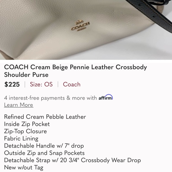 Coach purse pennie